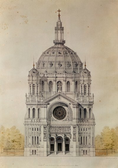 West facade of the Church of St. Augustin, Paris by Victor Baltard